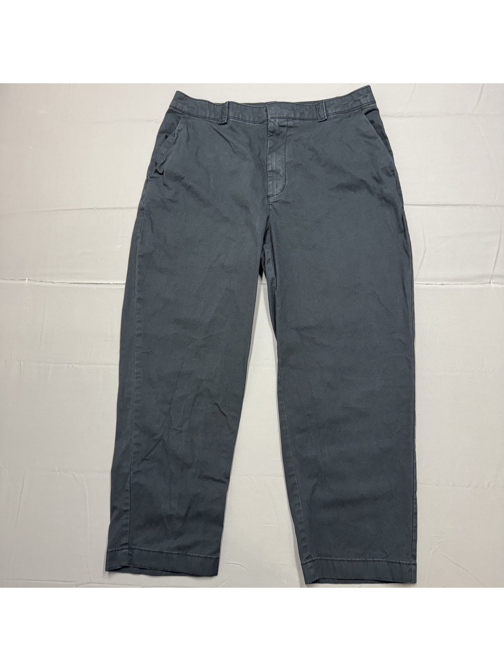 Gap Womens Straight Up Khaki Cotton Stretch Pants Size 12 Gray Chino Cropped